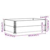 Paretali per Pallet 2pz Grigi 120x80cm Legno Massello di Pino