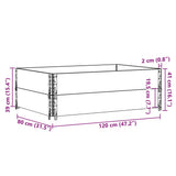 Paretali per Pallet 2pz Marroni 120x80cm Legno Massello di Pino