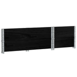 Paretali per Pallet 2 pz Neri 100x50cm Legno Massello di Pino