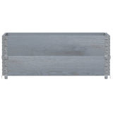 Paretali per Pallet 2pz Grigi 100x50cm Legno Massello di Pino