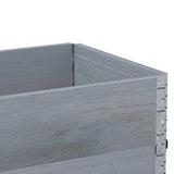 Paretali per Pallet 2pz Grigi 100x50cm Legno Massello di Pino