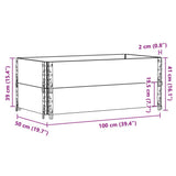 Paretali per Pallet 2pz Grigi 100x50cm Legno Massello di Pino