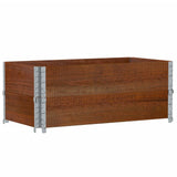Paretali per Pallet 2pz Marroni 100x50cm Legno Massello di Pino