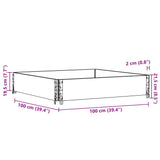 Paretale per Pallet Nero 100x100 cm in Legno Massello di Pino