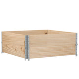 Paretali per Pallet 2 pz 100x100 cm in Legno Massello di Pino