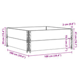 Paretali per Pallet 2pz Marroni 100x100cm Legno Massello Pino