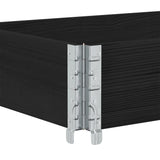 Paretale per Pallet Nero 150x50 cm in Legno Massello di Pino