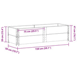 Paretali per Pallet 2 pz 150x50 cm in Legno Massello di Pino