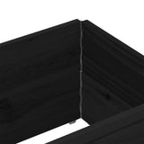Paretali per Pallet 2 pz Neri 150x50cm Legno Massello di Pino
