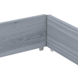Paretale per Pallet Grigio 150x100 cm in Legno Massello di Pino