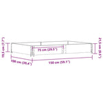 Paretale per Pallet Marrone 150x100cm in Legno Massello di Pino