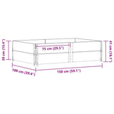 Paretali per Pallet 2 pz 150x100 cm in Legno Massello di Pino