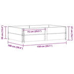 Paretali per Pallet 2pz Marroni 150x100cm Legno Massello Pino