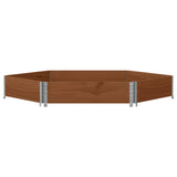Fioriera Rialzata Esagonale Marrone 160x160 cm Legno di Pino