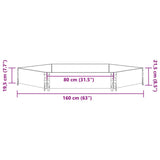 Fioriera Rialzata Esagonale Marrone 160x160 cm Legno di Pino