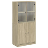 Credenza con Ante Rovere Sonoma 68x37x142 cm Legno truciolato