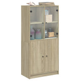 Credenza con Ante Rovere Sonoma 68x37x142 cm Legno truciolato