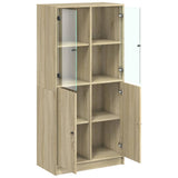 Credenza con Ante Rovere Sonoma 68x37x142 cm Legno truciolato