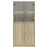 Credenza con Ante Rovere Sonoma 68x37x142 cm Legno truciolato