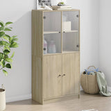 Credenza con Ante Rovere Sonoma 68x37x142 cm Legno truciolato