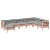 Set Divani da Giardino 8 pz con Cuscini Massello Abete Douglas