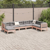 Set Divani da Giardino 8 pz con Cuscini Massello Abete Douglas