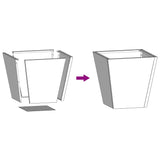 Fioriera da Giardino Nera 30x30x30 cm in Acciaio