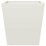 Fioriera da Giardino Bianca 40x40x40 cm in Acciaio