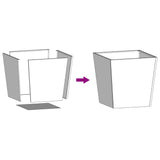 Fioriera da Giardino Nera 50x50x50 cm in Acciaio