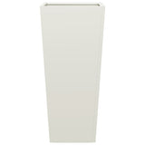Fioriere da Giardino 2 pz Bianche 35x35x75 cm in Acciaio