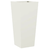 Fioriere da Giardino 2 pz Bianche 35x35x75 cm in Acciaio