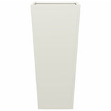 Fioriere da Giardino 2 pz Bianche 35x35x75 cm in Acciaio