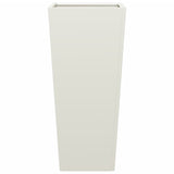 Fioriere da Giardino 2 pz Bianche 35x35x75 cm in Acciaio