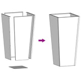 Fioriera da Giardino Antracite 35x35x75 cm in Acciaio