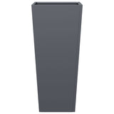 Fioriere da Giardino 2 pz Antracite 35x35x75 cm in Acciaio