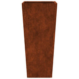 Fioriere da Giardino 2 pz 35x35x75 cm in Acciaio Corten