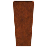 Fioriere da Giardino 2 pz 35x35x75 cm in Acciaio Corten