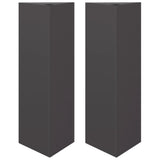 Fioriere da Giardino 2 pz Nere Triangolari 30x26x75 cm Acciaio