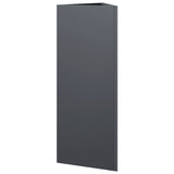 Fioriere 2 pz Antracite Triangolari 30x26x75 cm in Acciaio