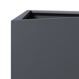 Fioriere 2 pz Antracite Triangolari 30x26x75 cm in Acciaio