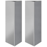 Fioriere 2 pz Triangolari 30x26x75 cm in Acciaio Zincato