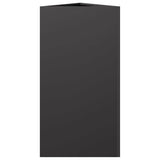Fioriere da Giardino 2 pz Nere Triangolari 40x34,5x75cm Acciaio