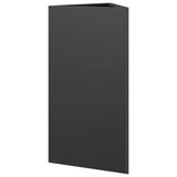 Fioriere da Giardino 2 pz Nere Triangolari 40x34,5x75cm Acciaio