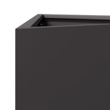 Fioriere da Giardino 2 pz Nere Triangolari 40x34,5x75cm Acciaio
