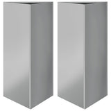 Fioriere 2 pz Triangolari 40x34,5x75 cm in Acciaio Zincato