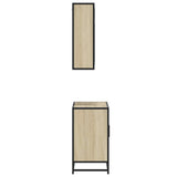 Set Mobili da Bagno 2 pz Rovere Sonoma in Legno truciolato