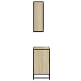 Set Mobili da Bagno 2 pz Rovere Sonoma in Legno truciolato