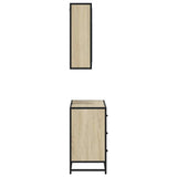 Set Mobili da Bagno 2 pz Rovere Sonoma in Legno truciolato