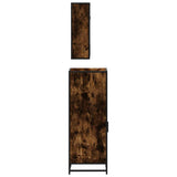 Set Mobili da Bagno 3 pz Rovere Fumo in Legno truciolato