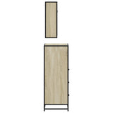 Set Mobili da Bagno 3 pz Rovere Sonoma in Legno truciolato